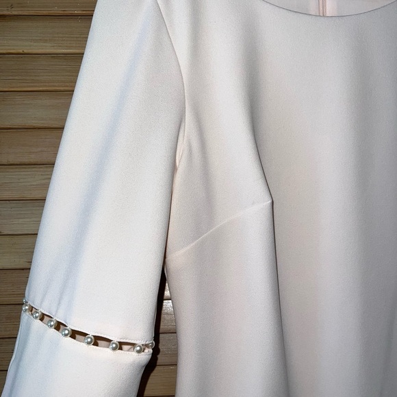 NWOT Calvin Klein Split Pearl Sheath Dress Soft Pink Blossom sz 10 - Picture 6 of 11